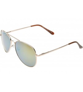 Aviator 'Jacksonville' Double Bridge Aviator Fashion Sunglasses - Gold - CH11PMFKPV9 $18.73