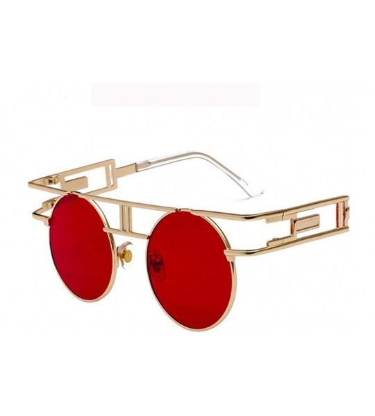 Round Round Sunglasses Men Women Fashion Glasses Retro Frame Vintage Sunglasses - C14 - CE18WYRZ4O0 $67.69