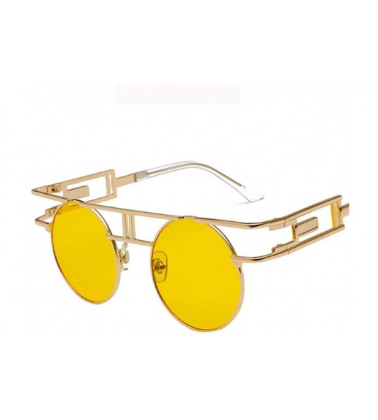 Round Round Sunglasses Men Women Fashion Glasses Retro Frame Vintage Sunglasses - C14 - CE18WYRZ4O0 $67.69