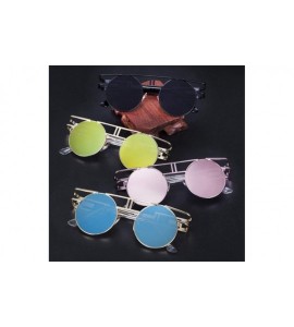 Round Round Sunglasses Men Women Fashion Glasses Retro Frame Vintage Sunglasses - C14 - CE18WYRZ4O0 $67.69