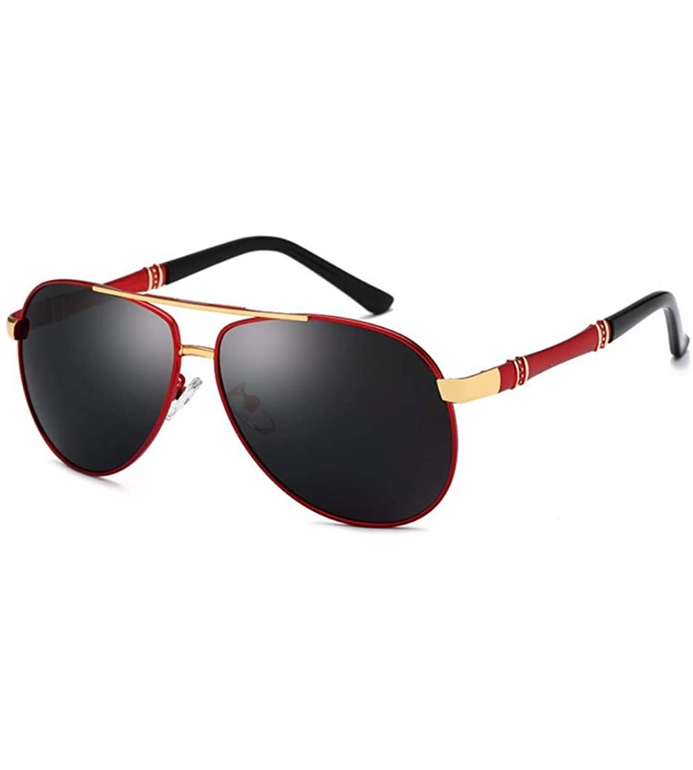 Aviator Men's Polarizing Sunglasses Classic Polarizing Sunglasses Driving Mirror Toad Mirror - D - CV18QC9LINS $57.75
