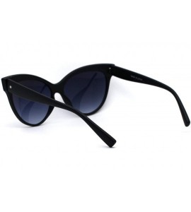 Cat Eye Womens Oversize Horn Rim Cat Eye Sunglasses - Matte Black Gradient Black - CR194R5WL5K $18.94