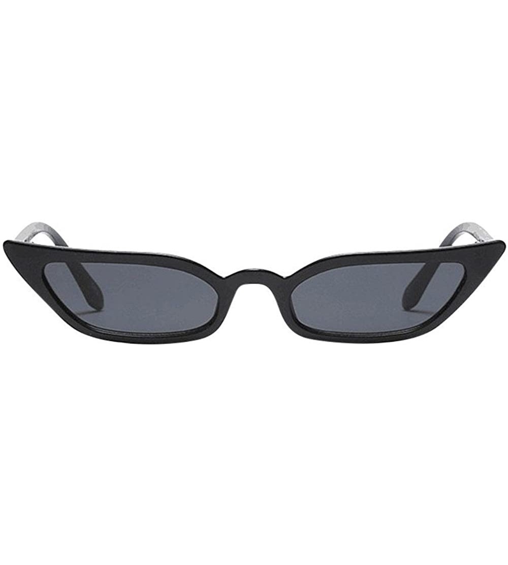 Goggle Gifiore Retro Vintage Cateye Sunglasses for Women Clout Goggles Plastic Frame Glasses - Black - C11965I07N4 $13.94