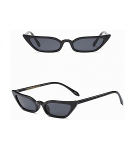 Goggle Gifiore Retro Vintage Cateye Sunglasses for Women Clout Goggles Plastic Frame Glasses - Black - C11965I07N4 $13.94