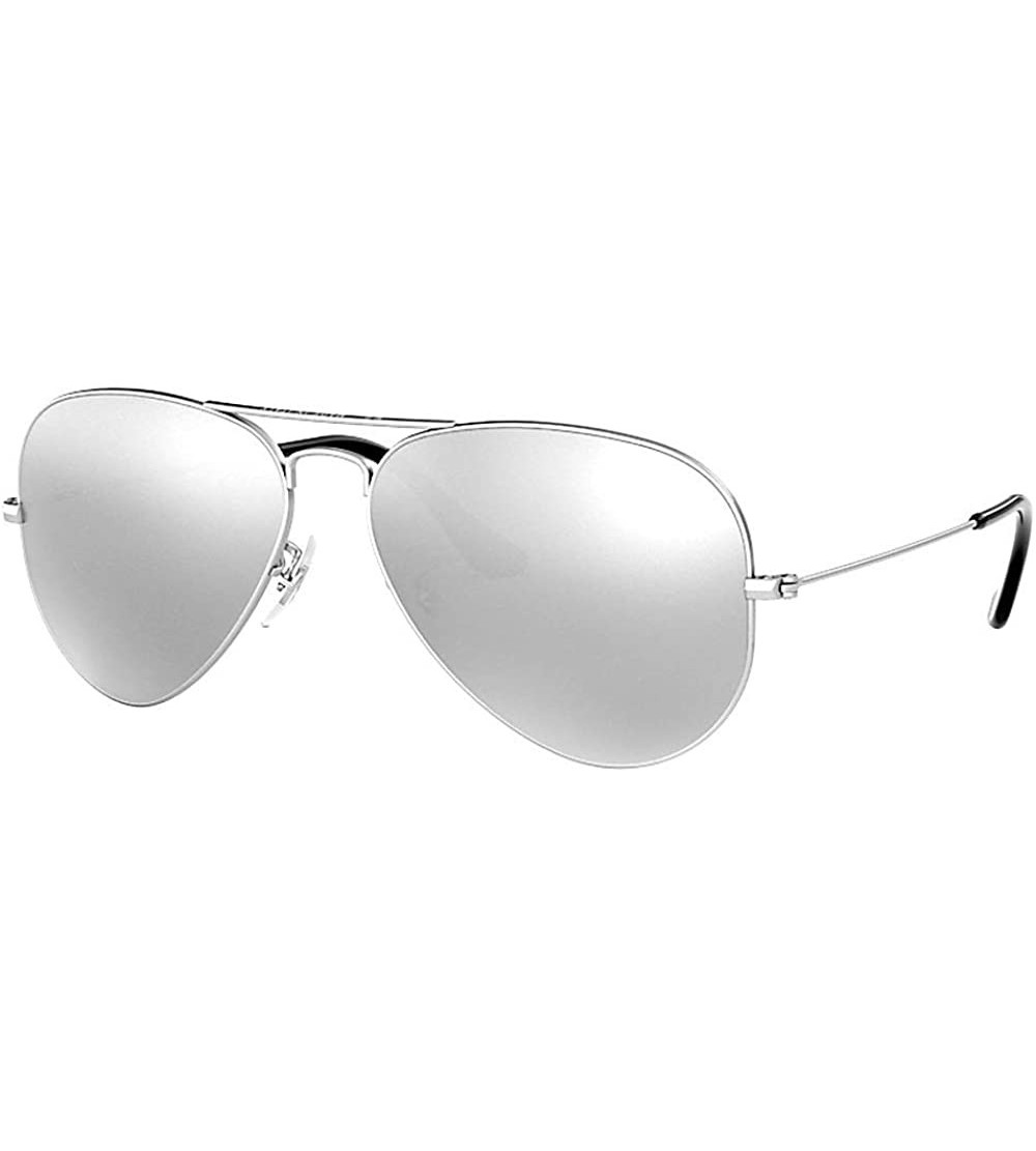 Oversized Dark Aviator Sunglasses - Silver - C91281BV1JP $14.74