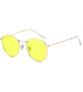 Goggle Luxury Sunglasses Women/Men Brand Designer Glasses Lady Oval Sun Small Metal Frame Oculos De Sol Gafas - C13 - CU197A2...