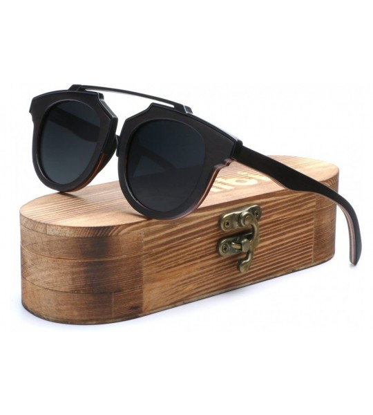 Wayfarer Mens Womens Wooden Sunglasses Polarized Wooden Shades in Wood Box - A30 - CO189L0CEZQ $49.40