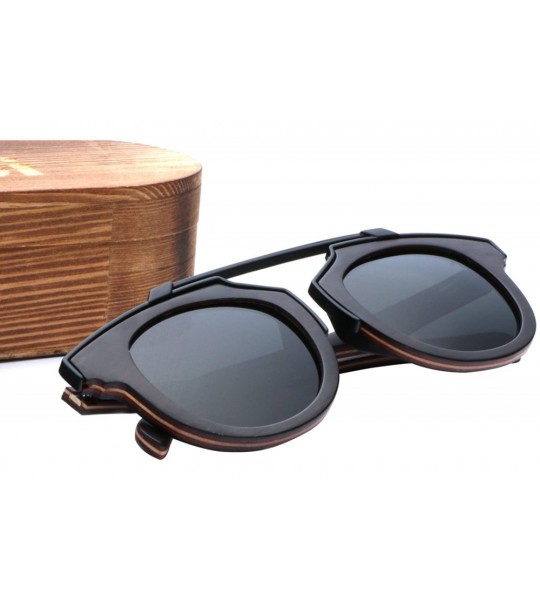 Wayfarer Mens Womens Wooden Sunglasses Polarized Wooden Shades in Wood Box - A30 - CO189L0CEZQ $49.40