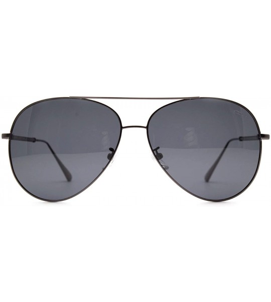 Aviator p654 Fashion Aviator Polarized- for Womens-Mens 100% UV PROTECTION - Black-black - C2192TH72NE $43.26