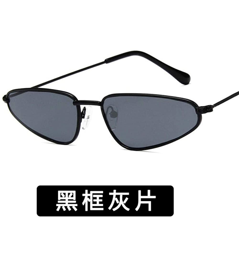 Cat Eye Drop-shaped marine sunglasses - small frame cat-eye sunglasses - Black Frame Gray - CW1999KN4RO $44.28