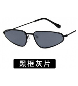 Cat Eye Drop-shaped marine sunglasses - small frame cat-eye sunglasses - Black Frame Gray - CW1999KN4RO $44.28