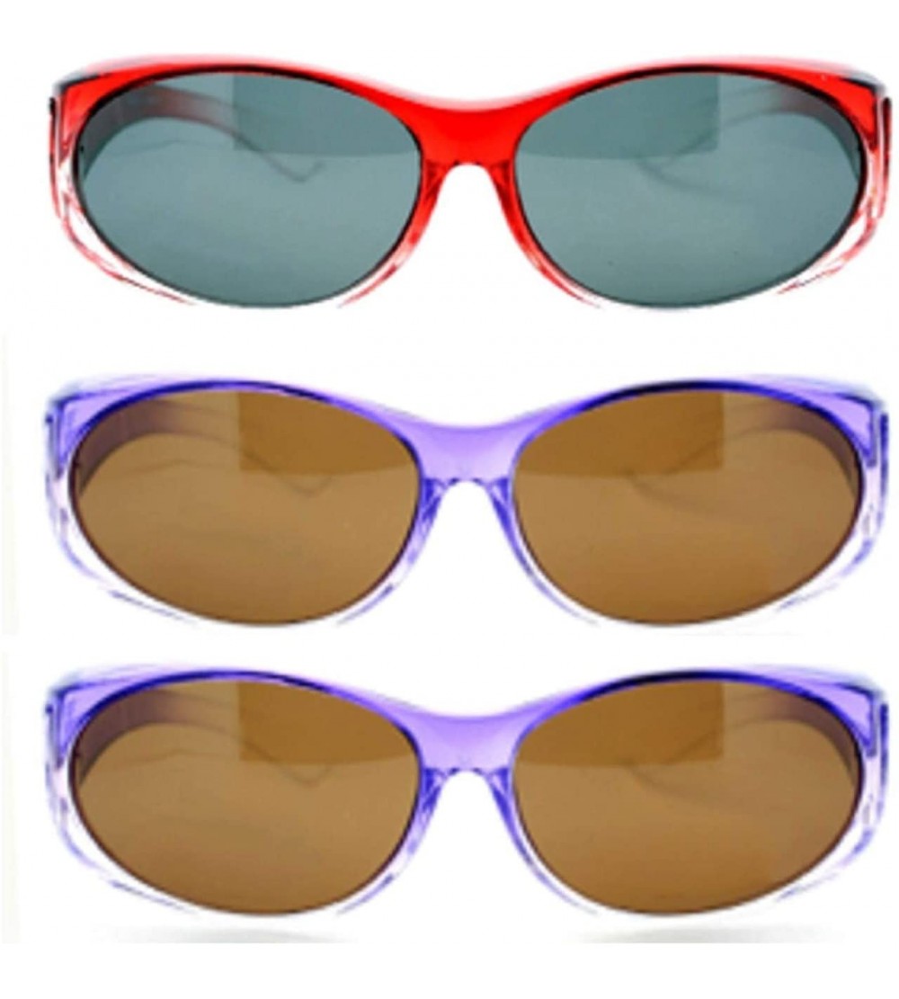 Goggle Womens Polarized Fit Over Glasses Sunglasses Oval Rectangular - Wear Over Prescription Eyeglasses - CO194I5C0IQ $34.70