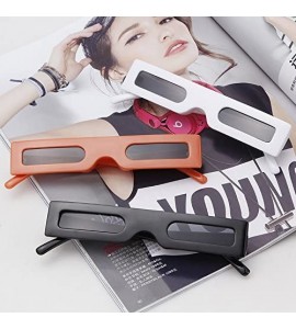 Square Vintage Slender Square Sunglasses Retro Small Rectangle PC Frame Candy Colors - White - CB18CD7GMCS $17.22