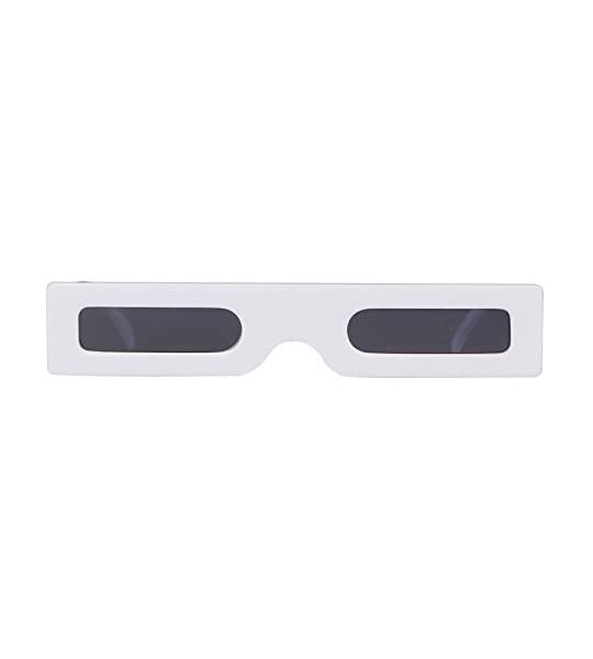 Square Vintage Slender Square Sunglasses Retro Small Rectangle PC Frame Candy Colors - White - CB18CD7GMCS $17.22