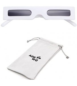 Square Vintage Slender Square Sunglasses Retro Small Rectangle PC Frame Candy Colors - White - CB18CD7GMCS $17.22