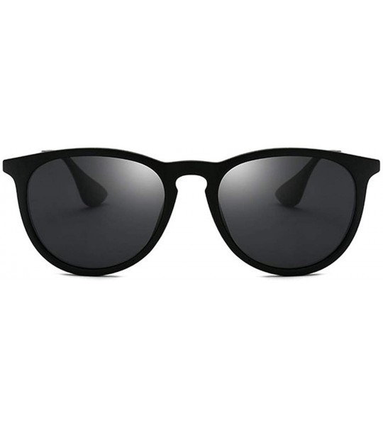 Goggle Vintage Classic Sunglases Men Cat Eye Sunglasses Women Luxury Sun Glasses Designer - Bright Black - CS199CIHO3G $32.42