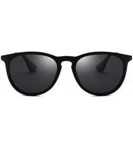 Goggle Vintage Classic Sunglases Men Cat Eye Sunglasses Women Luxury Sun Glasses Designer - Bright Black - CS199CIHO3G $32.42