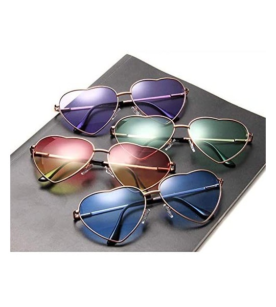 Oval Vintage Love Sunglasses Goggles for Women Men Retro Sun Glasses UV Protection - Style4 - CE18RMDY3GW $16.10