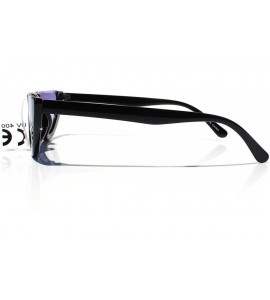 Semi-rimless SIMPLE Cut-off Half Frame Designer Style Fashion Sunglasses - Purple - CL18Z9UW74K $17.61