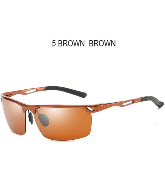 Oversized Photochromic Sunglasses Men Polarized Glass Sun Glasses Day Night Vision Driving Eyewear - 5brown Brown - CJ194ONGY...