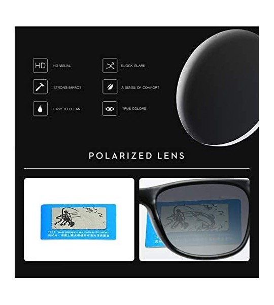 Oversized 2019 Polarized Sunglasses Men Square frame Classic Nail decoration - Blue Black - CO18UGEGM53 $18.63