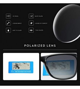 Oversized 2019 Polarized Sunglasses Men Square frame Classic Nail decoration - Blue Black - CO18UGEGM53 $18.63