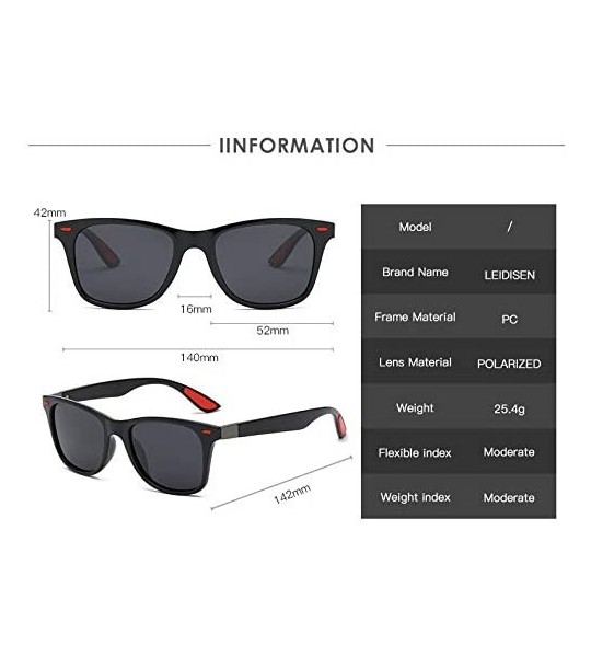 Oversized 2019 Polarized Sunglasses Men Square frame Classic Nail decoration - Blue Black - CO18UGEGM53 $18.63