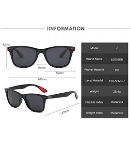 Oversized 2019 Polarized Sunglasses Men Square frame Classic Nail decoration - Blue Black - CO18UGEGM53 $18.63