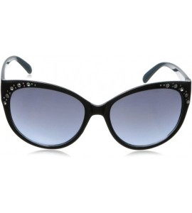 Cat Eye Women's U237 Cat-Eye Sunglasses - 56 mm - Black Blue - CJ11H8KGDP3 $49.10