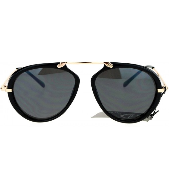 Aviator Vintage Fashion Aviator Sunglasses Womens Retro Style Aviators UV 400 - Black Gold - CY1874W966D $20.13