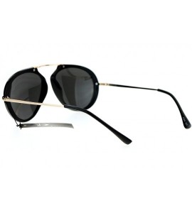 Aviator Vintage Fashion Aviator Sunglasses Womens Retro Style Aviators UV 400 - Black Gold - CY1874W966D $20.13