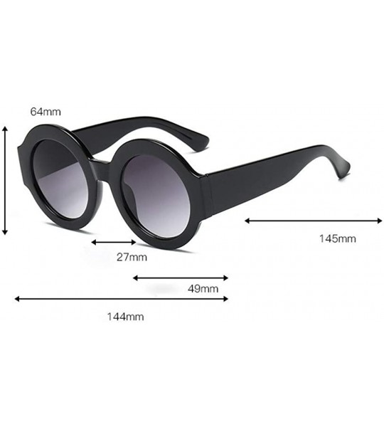 Goggle Womens Big Frame Round Shape Rapper Sunglasses Vintage Retro Eyewear Unisex Fashion Sunglasses - G - CG18STUR8MO $17.01