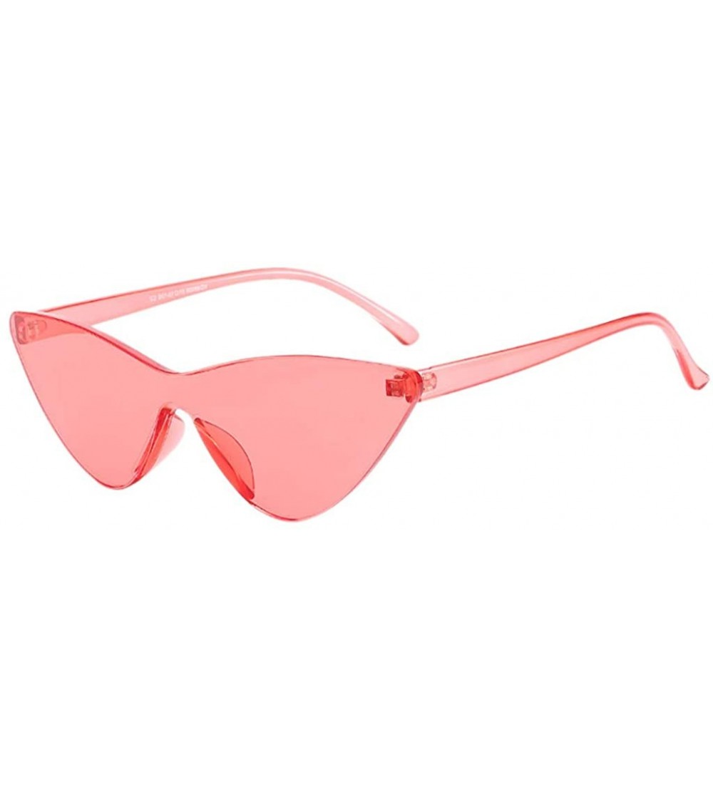 Round Unisex Vintage Eye Sunglasses Retro Eyewear Fashion Radiation Protection Sunglasses for Women - Red - CG18ODZM6R4 $15.98