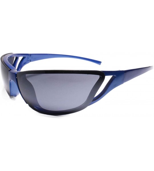 Wrap Mens Premium Cycling Fishing Sport Biker Wrap Around Sunglasses - C918UK4CN5Q $24.08