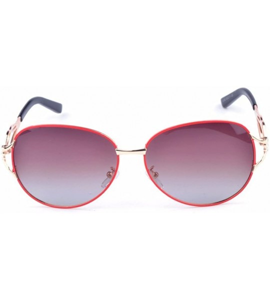 Semi-rimless Women Fashion UV400 Polarized Sunglasses Luxury Sun Glasses Eyewear - Red - CC182S8ZN7O $19.90