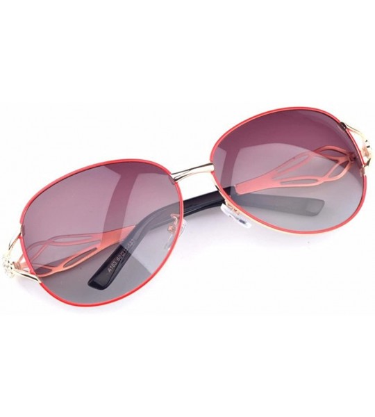 Semi-rimless Women Fashion UV400 Polarized Sunglasses Luxury Sun Glasses Eyewear - Red - CC182S8ZN7O $19.90