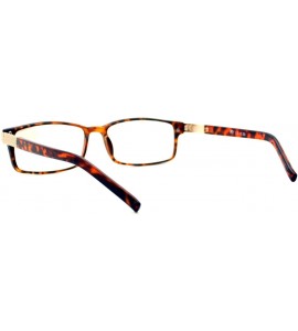 Rectangular Pablo Zanetti Unisex Reading Glasses Rectangular Frame Aspheric Lens - Tortoise - CX12C6GE3JB $19.82