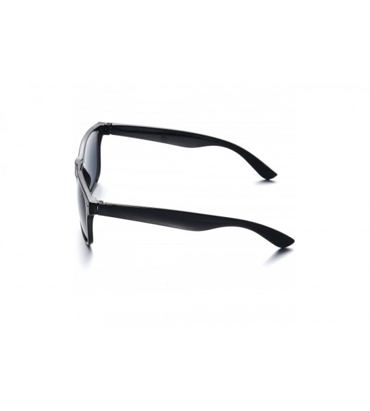 Square 8 Packs Wholesale Neon Colors 80's Retro Sunglasses Bulk for Adult Party Supplies - 8 Pack Black - CG194Q5NYZU $22.61