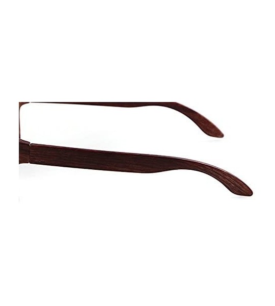 Rectangular Genuine Wood look reflective UV400 sunglasses 2019 fashion for men and women - C12 - C118ETDWRE0 $18.48