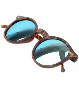 Goggle Sun Glasses Unisex Vintage Retro Women Men Glasses Mercury Mirror Lens Sunglasses-Gold Leopard - CB199HY0TE6 $44.13