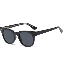 Goggle Unisex 80's Retro Classic Trendy Stylish Square Sunglasses UV400 Protection S5000 - Black/Grey - CF19644QLLX $28.57