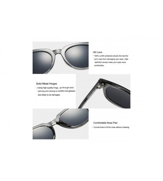 Goggle Unisex 80's Retro Classic Trendy Stylish Square Sunglasses UV400 Protection S5000 - Black/Grey - CF19644QLLX $28.57