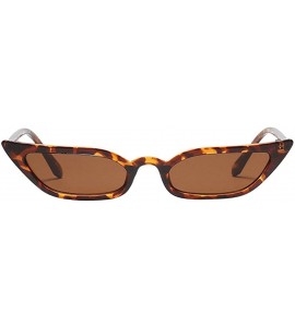 Oversized Women Vintage Cat Eye Sunglasses Retro Small Frame UV400 Eyewear Fashion Ladies - Brown - C5190OD785Z $17.54