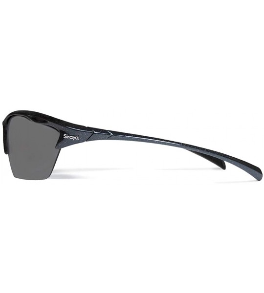 Sport Alpha Shiny Black Fishing Sunglasses with ZEISS P7020 Gray Tri-flection Lenses - CX18KN73H02 $32.90