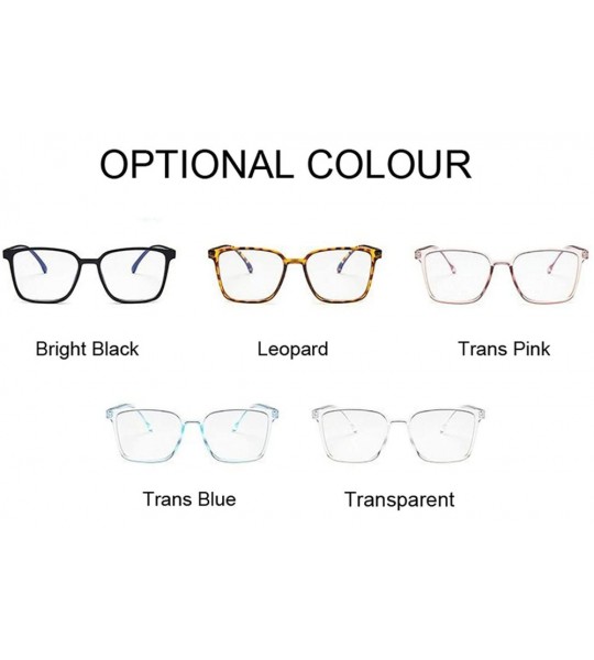 Square Optical Clear Glasses Frame Men Women Vintage Square Eyeglasses Fake Glass Retro Handmade Lens Transparent - CH198ZYXC...