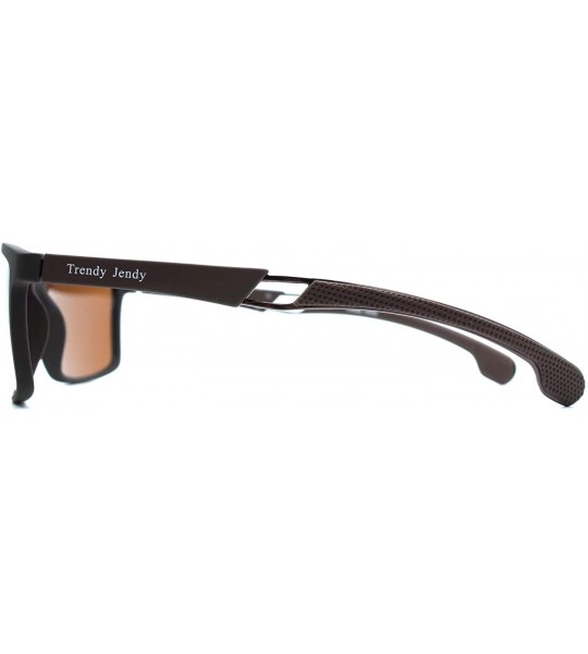 Rectangular p613 Classic Rectangular Polarized- for Mens 100% UV PROTECTION - Darkblue-black - CJ192TGHXX5 $44.53