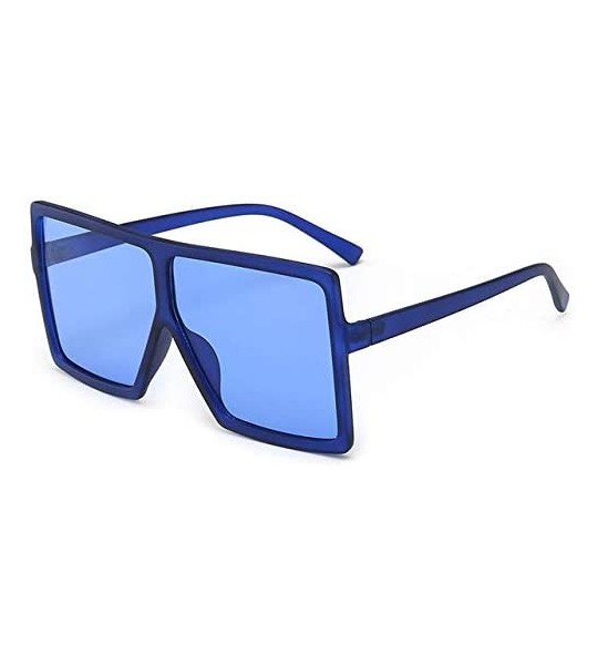 Oversized Vintage Sunglasses Oversize blueyellow - C18 Blue - CB1992280XZ $64.26