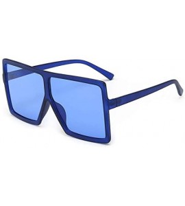 Oversized Vintage Sunglasses Oversize blueyellow - C18 Blue - CB1992280XZ $64.26