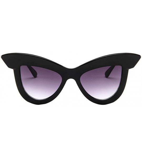 Cat Eye Ladies Sunglasses Retro Glasses Frame Big Eyebrows Cat Eyes Sunglasses Fashion Personality Exaggeration - B - CV18SUC...