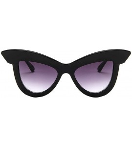 Cat Eye Ladies Sunglasses Retro Glasses Frame Big Eyebrows Cat Eyes Sunglasses Fashion Personality Exaggeration - B - CV18SUC...